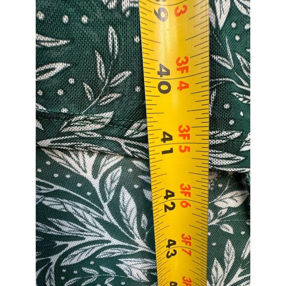 Harlow & Rose Womens High Low Maxi Dress XL Green White Floral Print Coastal - Picture 8 of 16